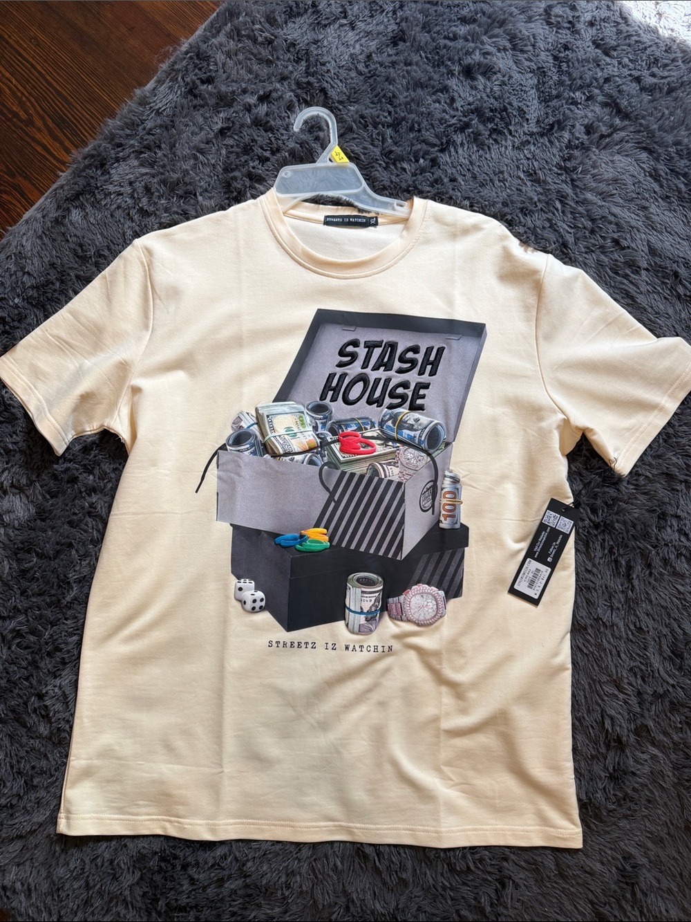 Stash House Graphic Tee in Cream
